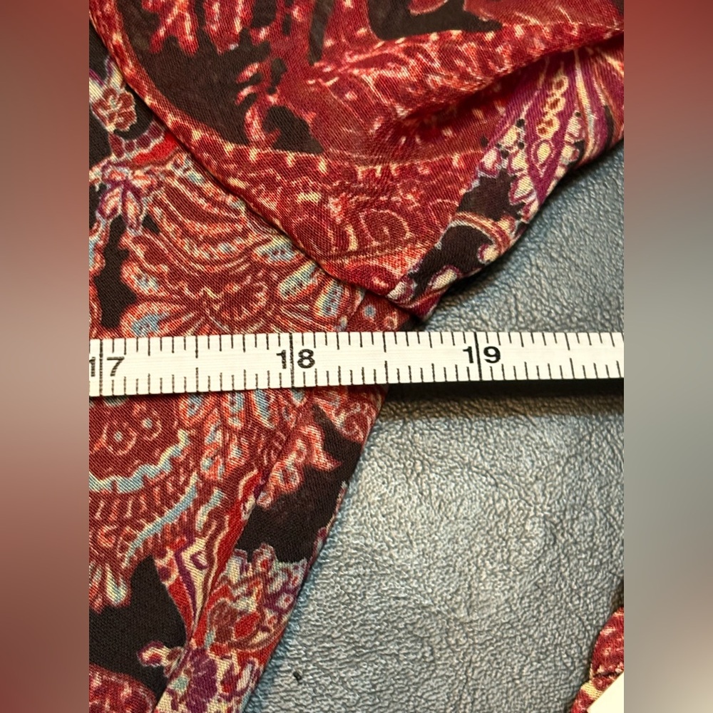 JUST TAYLOR Women’s Long Sleeve Maxi Fit Flare Paisley Boho Lined Size L NWT - Picture 12 of 14
